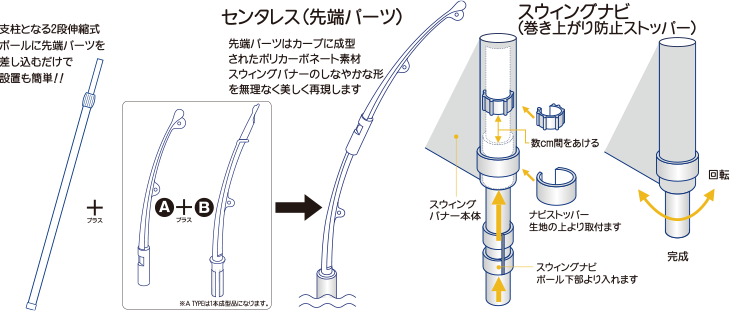 スゥイングバナー専用ポール